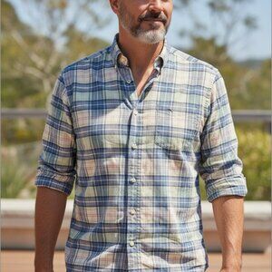 Men's VINEYARD VINES Classic FIt Tucker Long Sleeve PLAID SHIRT Size MEDIUM